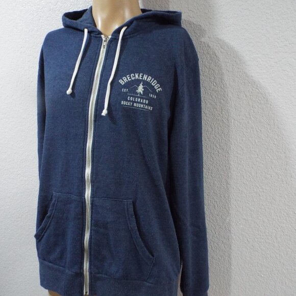 Tech Styles Men's Full Zip Breckenridge Hoodie Back Graphic Charcoal Size XL - Picture 8 of 11